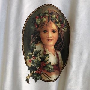 Vtg Oneita power-swears Christmas angel sweatshirt made in USA‎